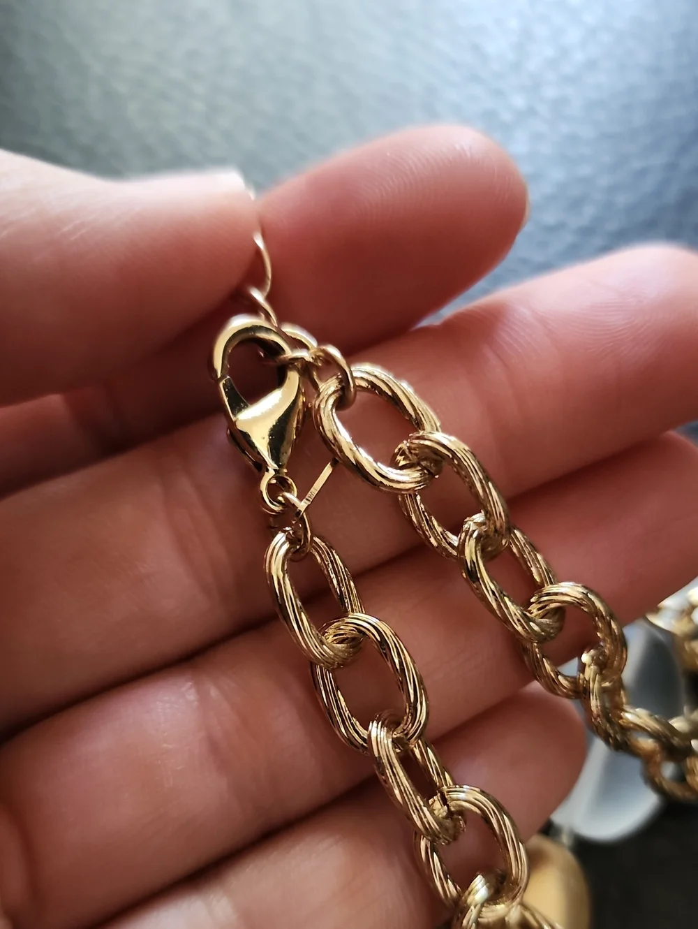Gold and Frosted Bead Avon Women's Necklace - Elegant Beaded Chain